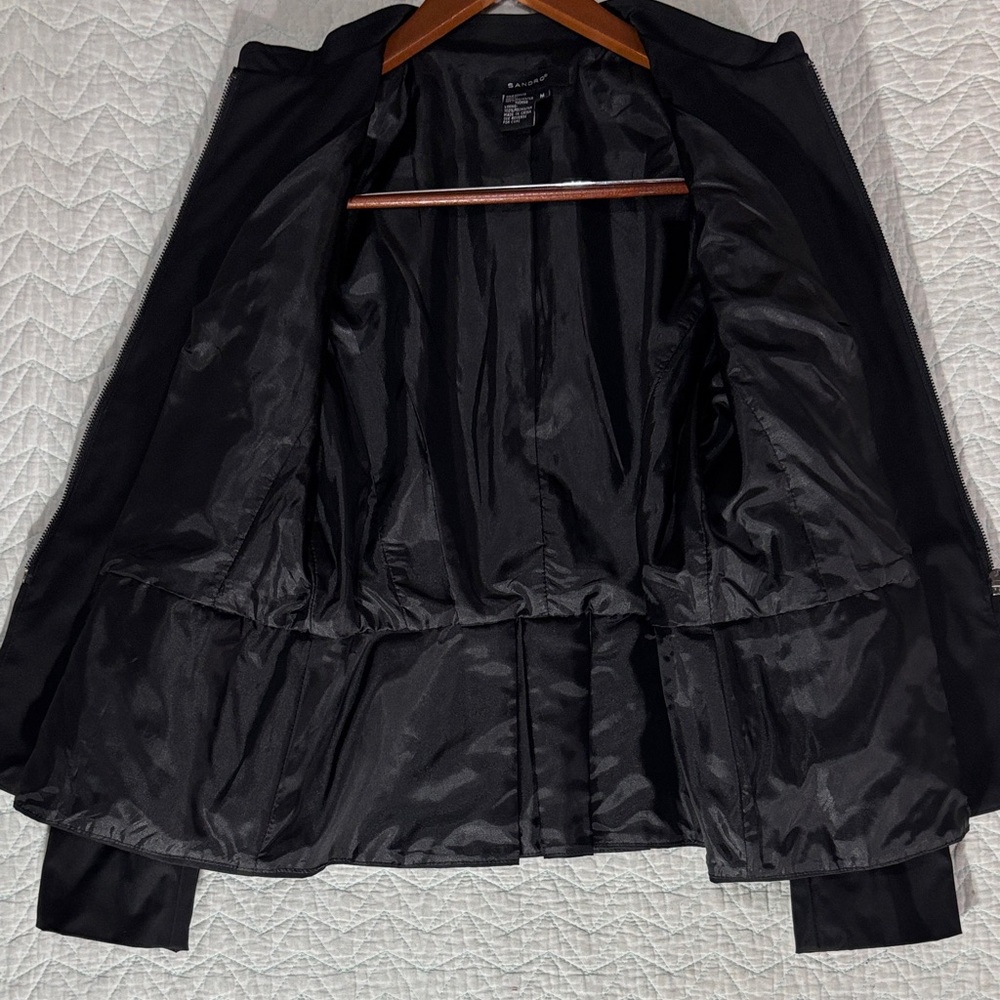 Sandro Black Zip-Up Structured Utility Jacket - image 7